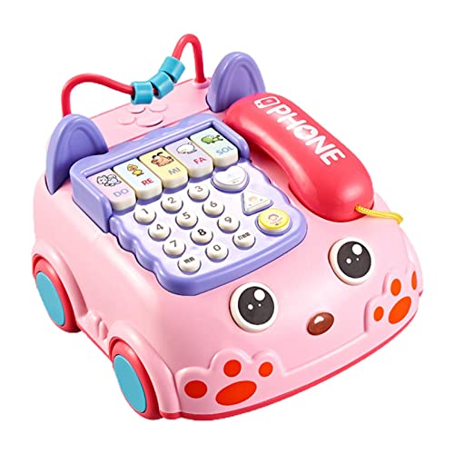 Menolana טלפון צעצוע טלפון טלפון פיתוח פיתוח שחק טלפון פסנתר צעצוע משוך צעצוע מדומה צעצוע מתנה לתינוקות