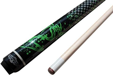 Champion Green Dragon Pool Cue Stick, Billiard Glow, Predator 314 Taper, 12.75 ממ, מחיר קמעונאי: MSRP