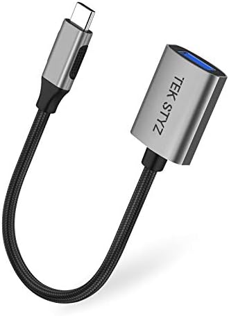 Tek Styz USB-C USB 3.0 מתאם התואם למטען JBL שלך 5 OTG Type-C/PD זכר USB 3.0 ממיר נקבה.