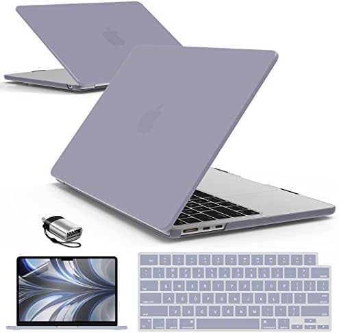 IBENZER תואם ל- M2 2023 2022 MacBook AIR מארז 13 אינץ ', דגם A2681, מארז פגז קשה ומקלדת כיסוי ומסך