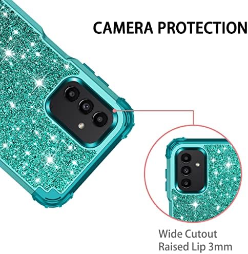 Lontect for Galaxy A13 5G Case Glitter Sparkly Bling Bling Shockproof Heavy Duty Hybrid