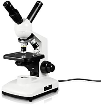 חזון מדעי 0015-מיקרוסקופ מתחם תצוגה כפולה, עינית פי 10, הגדלה פי 40-400, תאורת לד עם שליטה, מעבה 0.65 נ. א.,