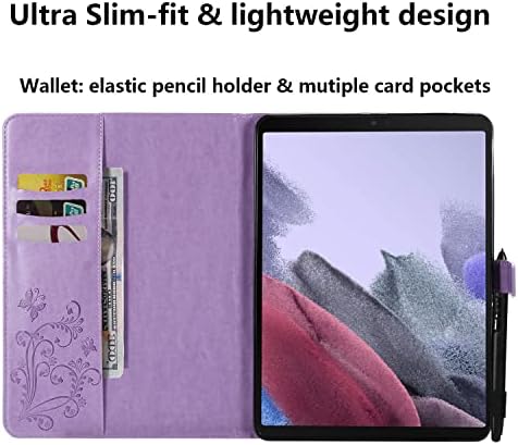 Uucovers for Samsung Galaxy Tab A7 Lite 8.7 Case 2021 שחרור עם כיסי כרטיס עפרון כיסים פוליו עמדו עור PU מוטל