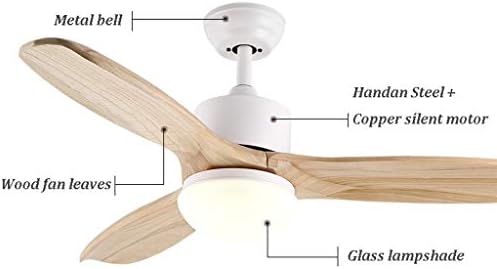 מאווררי תקרה של Cutyz עם מנורות, מאוורר תקרה עלה אור מודרני מאוורר מתכת מתכת אור סלון אילם רטרו LED מרחוק