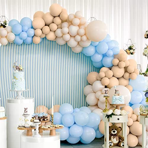 טיאנו תינוק כחול בלון זר ערכת-פסטל כחול בלוני זר קשת סט עבור תינוק מקלחות, חתונות, ומסיבות