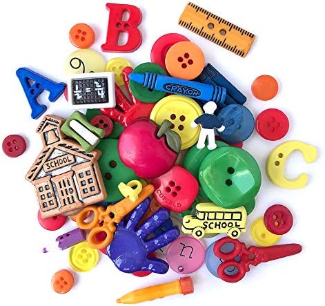 כפתורים בשפע ועוד אוסף עגול כפתורי חידוש &מגבר; קישוטים המבוססים על מגוון רחב של נושאים, חגים ועונות למלאכות