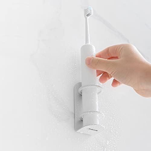 2 אריזות מחזיקי מברשת שיניים חשמליים נדבקים על הקיר מתכת חשמלית שן צחצוח קיר מארגן אמבטיה רכוב ...