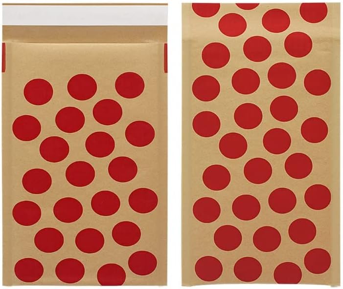 100 יחידות נקודה אדומה מעטפות בועות מודפסות שקיות משלוח עמיד למים עם שקיות אריזת מתנת שקית בועת
