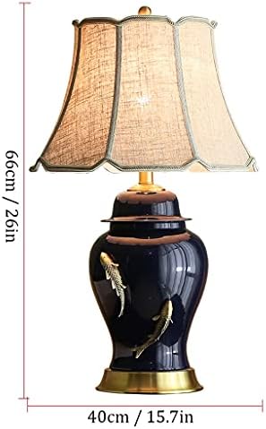 מנורת מבטא דקורטיבית מנורת שולחן סינית בסגנון סיני נחושת טהורה מנורות שולחן קרמיקה מנורות מיטה