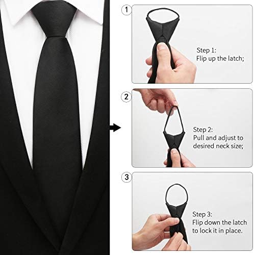 קוסיקס רוכסן עניבה לגברים, עניבות לגברים, מתכוונן קשור עניבה לחתונה פורמליות עסקים סיום אחיד