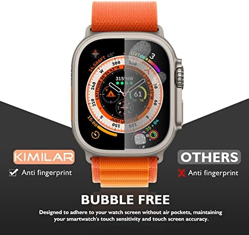 מגן מסך Kimilar 4 Pack תואם ל- Apple Watch Ultra 49 ממ אטום למים עמיד למים מכסה מגני מסך למגני Apple Watch