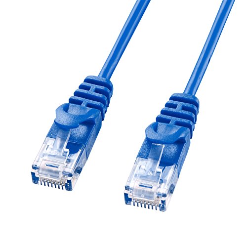 Sanwa Supply LA-SL6-05BL קטגוריה 6 כבל LAN עדין אולטרה, 16.4 רגל, כחול
