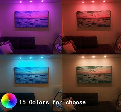 אורות דיסקוס נטענים, ניתן לעמעום 16 צבעים לד תחת תאורת ארון עם שלט רחוק, תזמון אורות ברז אלחוטיים,