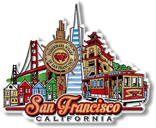 מגנט העיר סן פרנסיסקו על ידי מגנטים קלאסיים, מזכרות אספנות תוצרת ארצות הברית