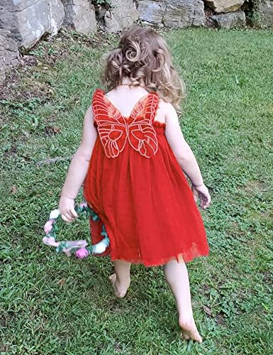 תינוק בנות טול טוטו שמלת פרפר הדפסת חזרה שמלה קיצית גודל 6 מ' - 6 ט