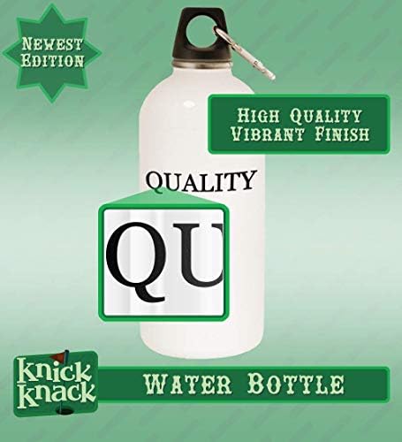 מתנות של Knick Knack מכדי להיות עצוב - בקבוק מים מפלדת אל חלד 20oz עם קרבינר, לבן