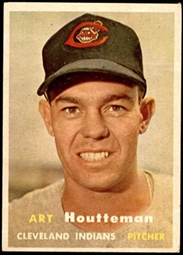1957 Topps 385 Art Houtteman Cleveland Indians VG/Ex Indians