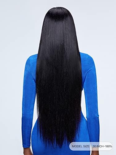 קולנדה נשים 13*4*1 חלק תחרה מול ארוך במיוחד ישר שיער טבעי פאה