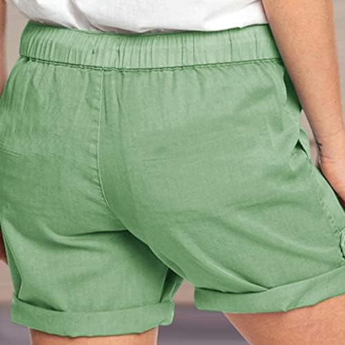 מכנסיים קצרים של Seintheson לנשים מטיילים בהליכה בכיס אתלטי מכה מכנסיים קצרים מוצקים צבעים צבעים