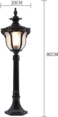 SDFDSSR גימור שחור חיצוני פוסט מתקן תאורה מתקן בסגנון אירופאי חצר נוף מנורה חיצונית אטום גשם עמוד אור גן
