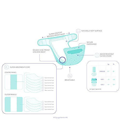 BAMBINO MIO, כיסוי חיתול בד מיודו, ענן תשע, גודל 1