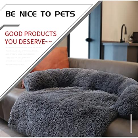 מגן על ספה לחיות מחמד לכלב עם זיכרון קצף צוואר הצוואר, כיסוי ריהוט מחמד אוניברסלי, כיסוי מיטת ספה, מיטת