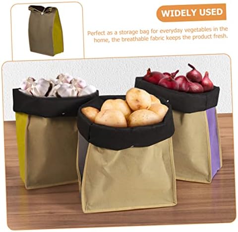 Bestonzon 2 PCS שקית אחסון תפוחי אדמה שקית שקית מתנה מארגן שקיות אחסון פשתן שקיות מכולת רחיצה שקיות SANTA