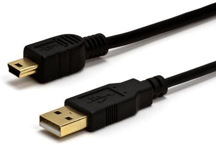 USB סוג A זכר / מיני-B כבל זכר, 5 סיכה, שחור, 1 רגל