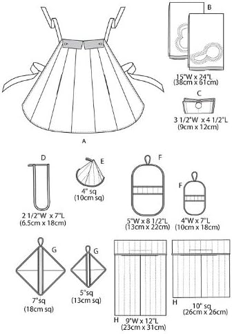 דפוסי MCCALL M6479 סינר, מגבת, תיקים ומגורים