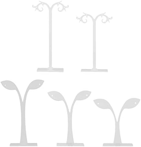 עמדת עגיל המוטון מעמד עגיל עגיל 5 יחידות תכשיטים אקריליים עץ עץ תצוגת עגיל שרשרת עגיל מארגן מתלה מגדל