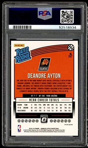 Deandre Ayton Trookie Card 2018-19 Donruss Optic 157 PSA 9