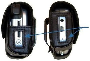 מעצב גומאדי עור שחור עור SANYO MM-8300 MM-9000 נשיאת חגורה-כולל לולאת חגורה אופציונלית וקליפ נשלף