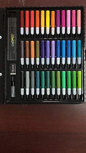 Geqi 150 חתיכות של מברשת ילדים קופסא מתנה לילדים ילדים צבעי עט עט ארט ציור סטטיסטים לומדים צביעת