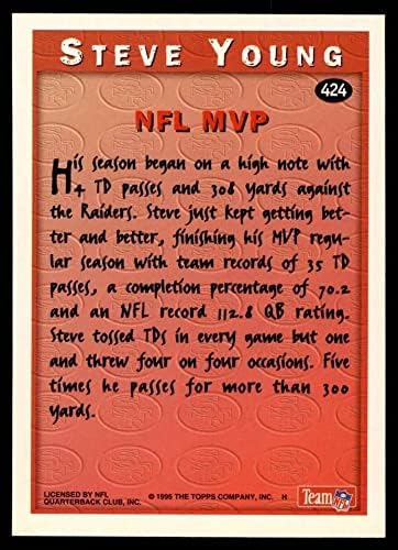 1995 Topps 424 סטיב יאנג סן פרנסיסקו 49ers NM/MT 49ers BYU