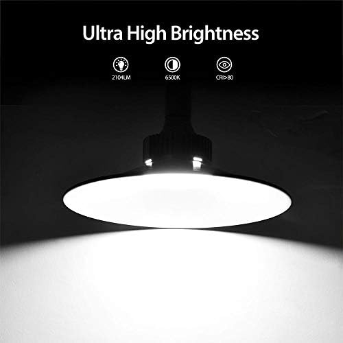 אורות מוסך LED של Yuyvhh, אורות תקרה של כובע קש 70W, 4300LM 6500K LED חנות מנורת למוסך, מרתף, אסם,