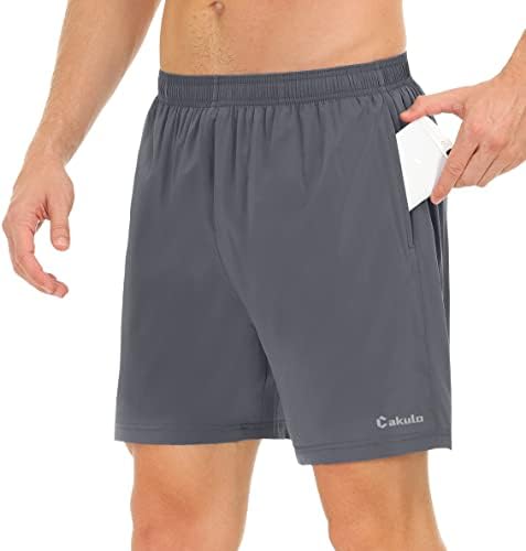 Cakulo גברים בגודל 5 אינץ 'המריצים מכנסי טניס קצרים מהיר אימון אתלטי יבש מכנסיים קצרים פעילים עם