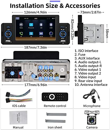 SIXWIN SINNIN SING SEN STEREO רדיו מסך מגע 5 אינץ