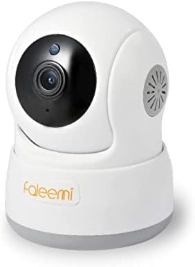 מצלמת אבטחה WiFi מקורה/חיצונית של Faleemi, מצלמת IP ברשת אלחוטית עם ראיית לילה, איתור תנועה, שמע דו כיווני,