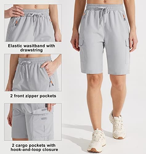 מכנסי מטען ללייב ליבין קצרים 7 9 גולף מזדמן אתלטי מכנסיים קצרים פעילים קלים בכיסי רוכסן יבשים מהירים
