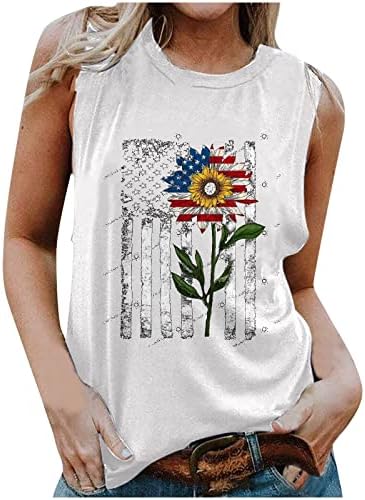 גופיות מיכל 4 ביולי לנשים, נשים אמריקאיות דגל דגל טנק גופית ארהב כוכבי כוכבים פסים פטריוטיים חולצת טייט