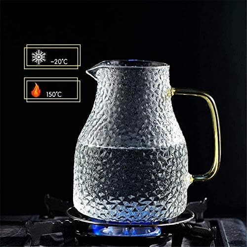 Chaiodengzi 1.5 ליטר/ליטר קנקן זכוכית קרף עמידות בפני חום התנגדות לחום זכוכית זכוכית נטולת עופרת קומקום עם
