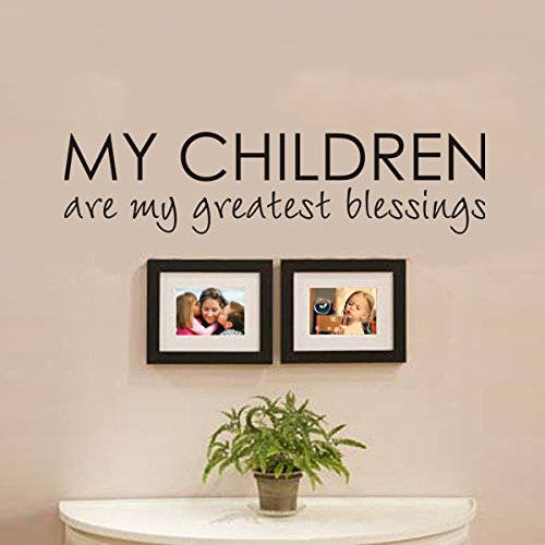הילדים שלי הם הברכות הגדולות ביותר שלי ויניל משתלת מדבקות קיר לילדים קיר קישוט אמנות החדר של ילד שחור