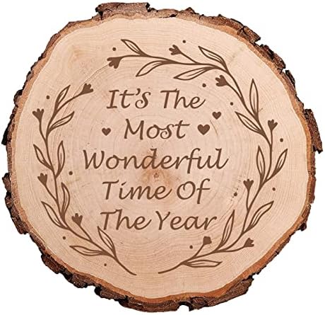 זה הזמן הנפלא ביותר של השנה לא קדח כפרי עץ מרכזי דיסקים גיליון עץ תא מטען דיסקים עבור אמא של יום אמנות מלאכות בית