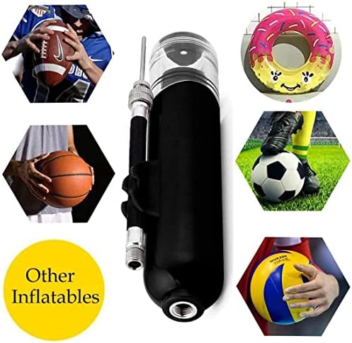 משאבת כדור Nulizl, עם 6 מחטים ו -2 זרבובית, משאבת אוויר לכדורגל כדורגל כדורגל כדורגל כדורגל כדורגל,