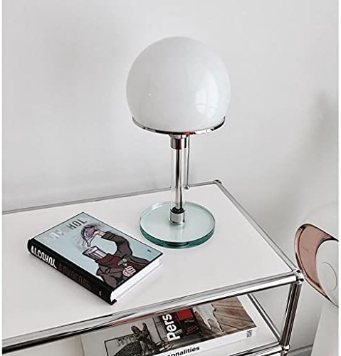 באוהאוס סגנון פשוט מנורת שולחן, מודרני אמנות שולחן אור סלון דקור, נורדי חדר שינה ליד מיטת מנורות, לבן זכוכית