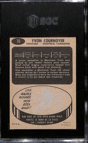 76 yvan cournoyer rc uer dp - 1965 כרטיסי הוקי Topps מדורגים SGC 7 - כרטיסי הוקי לא חתומים