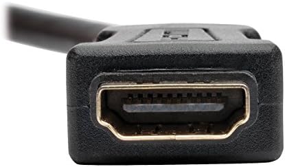 Tripp Lite HDMI במהירות גבוהה עם כבל מצמד המפתח/לוח הרכבה של Ethernet All-in-One, מחבר זוויתי, 1 ft.