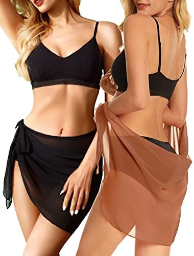 שיקגל 2 חתיכות נשים חוף סרונג בגד ים גלישת חצאית ביקיני בגד ים כיסוי קופצים עבור בגדי ים