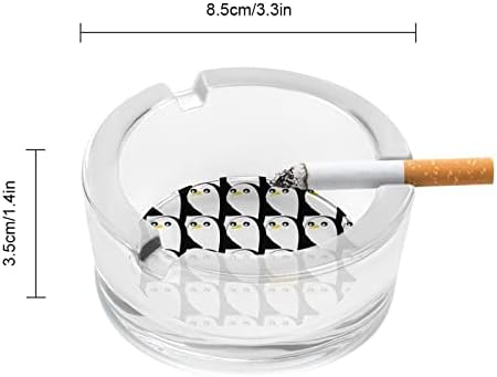 קומיקס פינגווין פינגווין מעשן מעשן סיגריות סיגריות סיגריות עגול מגש אפר מארז לחוץ מקורה