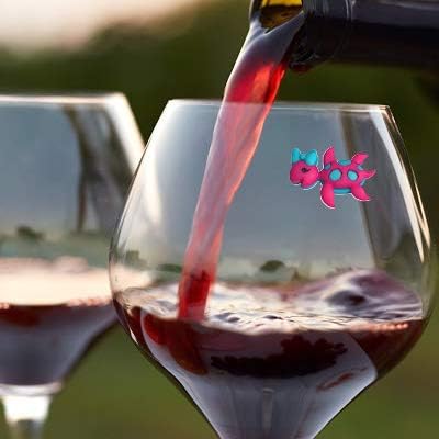 פשוט הקסים צב יין זכוכית מגנטי קסמי-סט של 6 לשתות סמני כדי לזהות שלך קוקטייל, שמפניה חליל או מרגריטה זכוכית